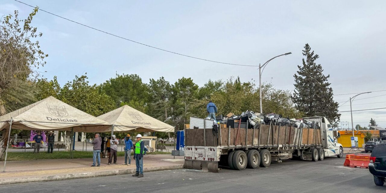Reúne Ecopunto Verde 12 toneladas de basura electrónica en exitoso Reciclatón en Delicias