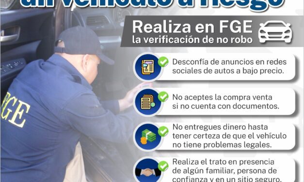 ¿Vas a comprar un vehículo? Invita Fiscalía a verificar que no sea robado