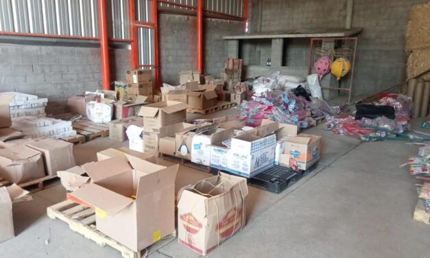 Decomisan en Delicias más de 2 toneladas de explosivos y pirotecnia en Ejido El 10