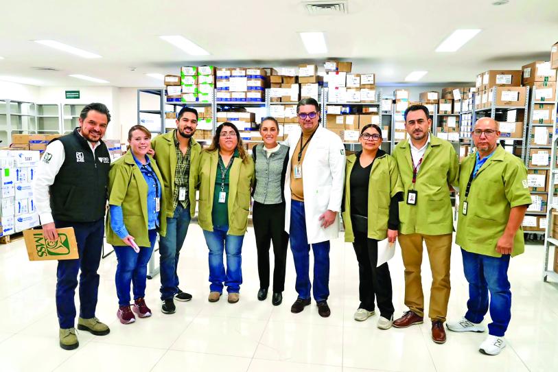 Sheinbaum supervisa abasto de medicinas