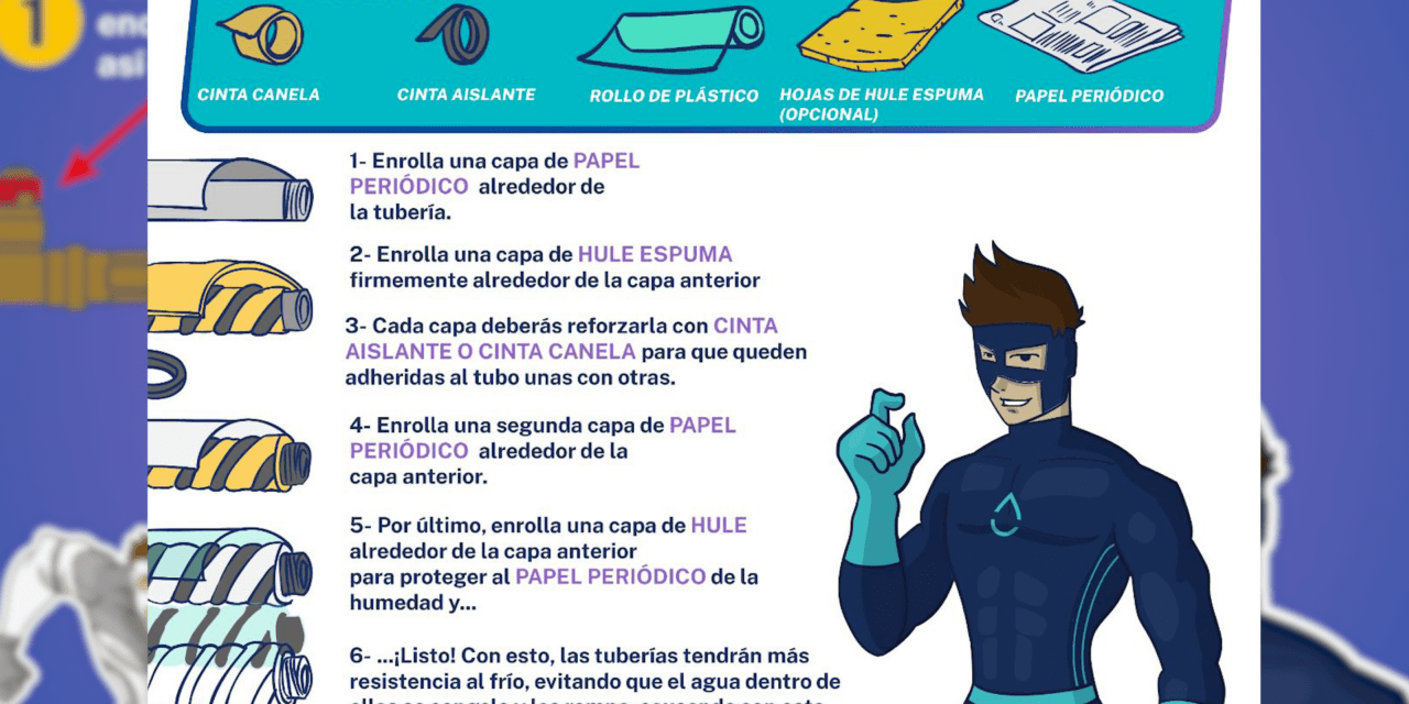 Exhorta JMAS a proteger tuberías ante las bajas temperaturas