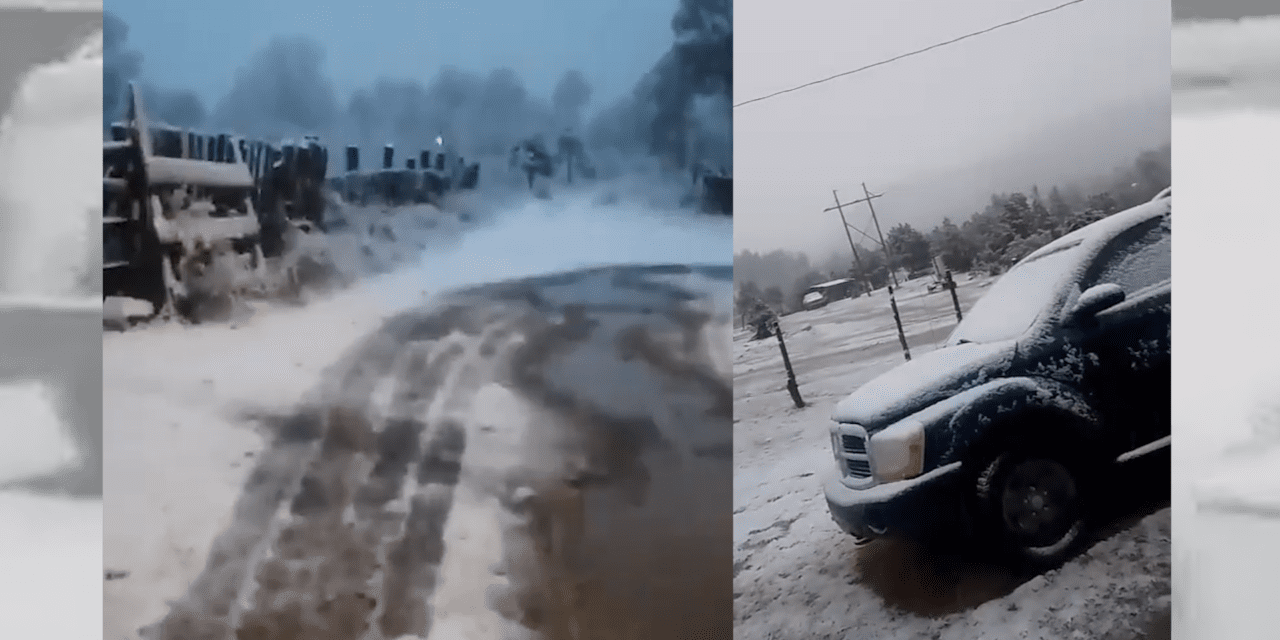 Sierra de Chihuahua se viste de blanco con tercera temporada invernal