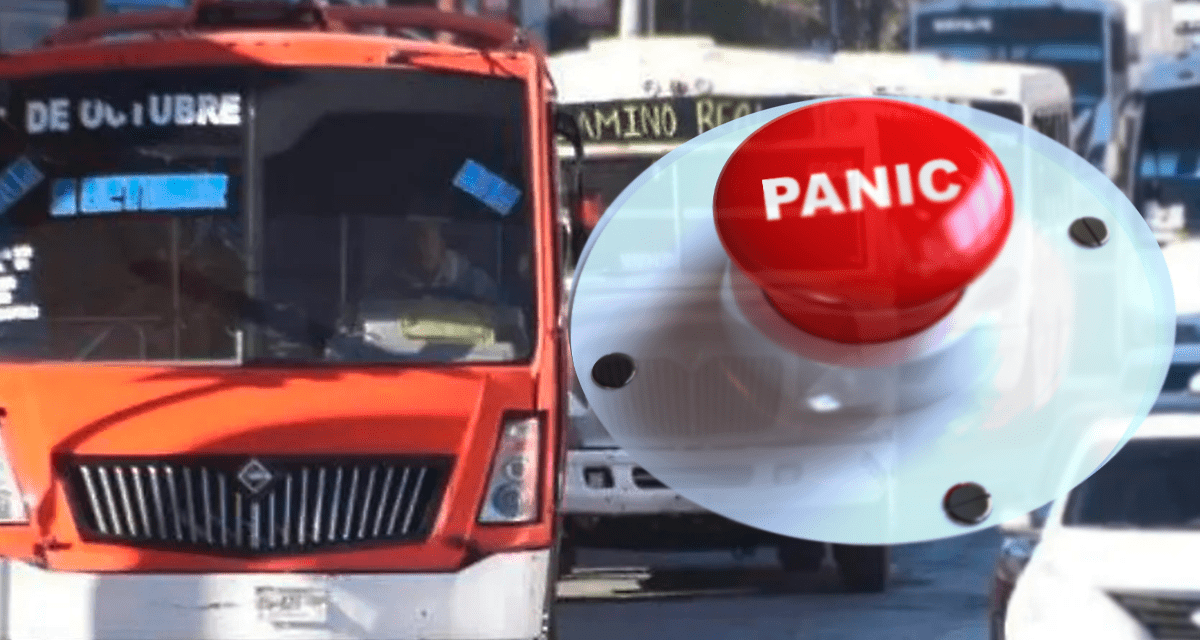 Colocarán botones de pánico en camiones urbanos