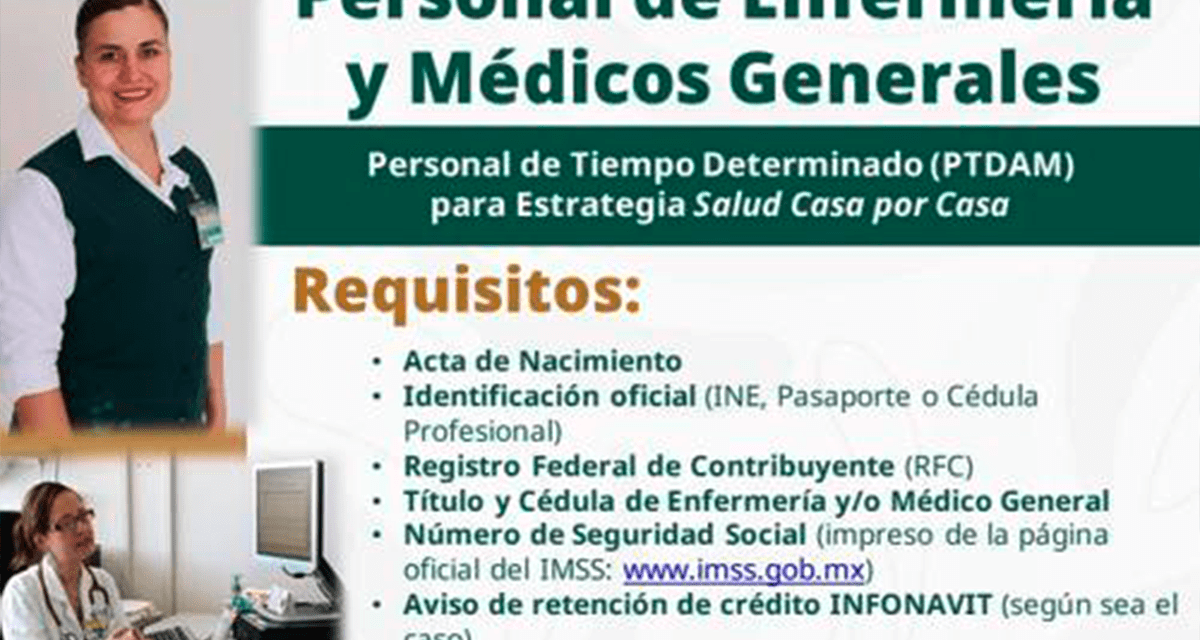 Abre IMSS Chihuahua convocatoria para contratación